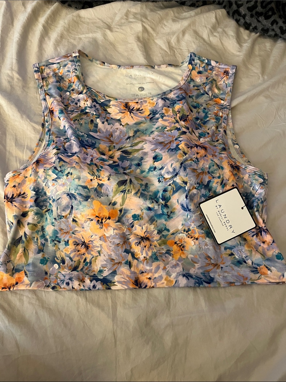 NEW Laundry By Shelli Segal Workout Top Sports Crop Top